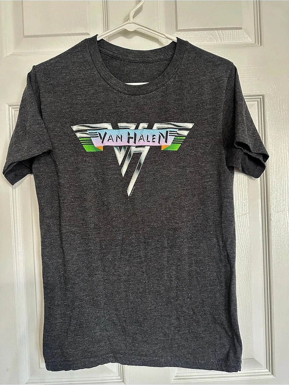 Van Halen 1984 Tour T-Shirt Graphic Short Sleeve Tee in Gray
